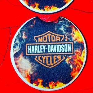 Harley Davidson car cup coaster
